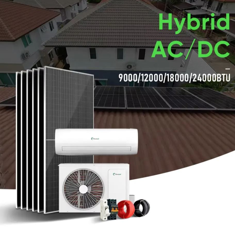 Sunpal Solar Air Conditioner Kit Hybrid Air Condition With Solar