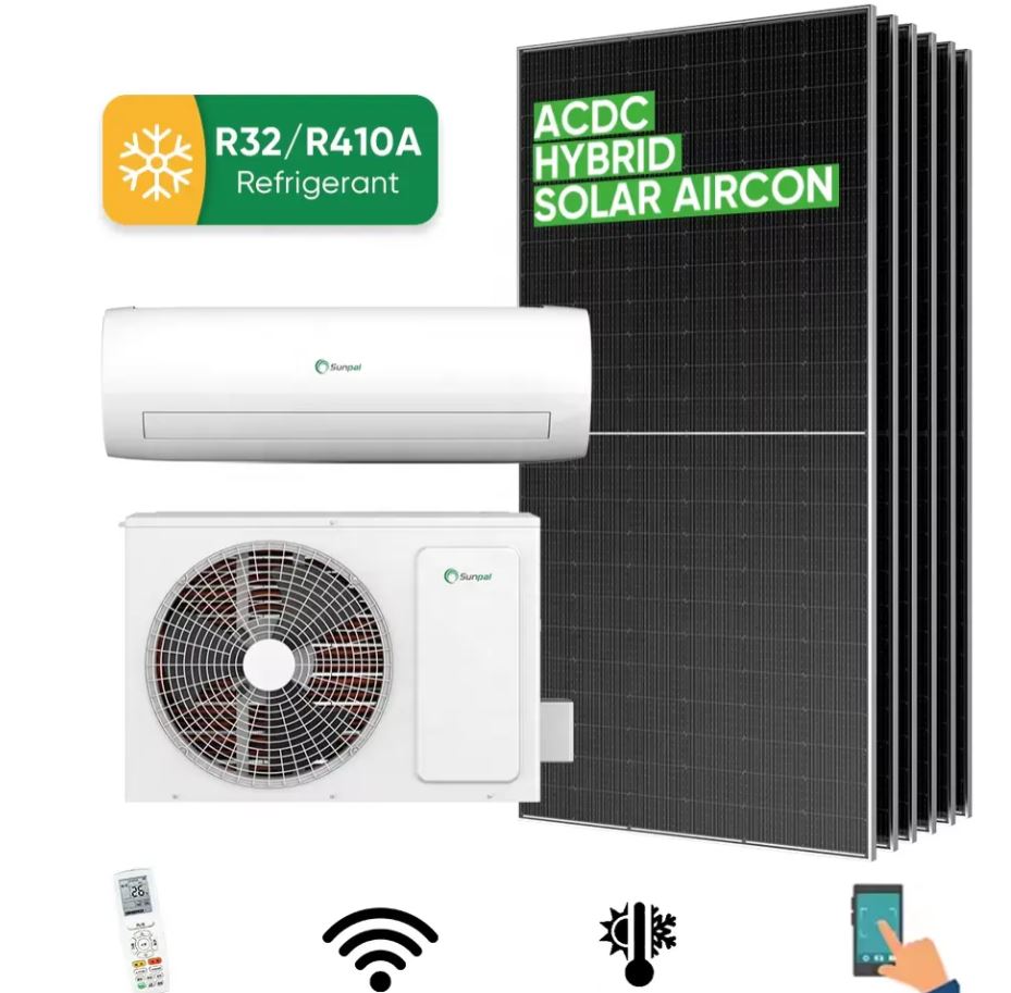 Sunpal Solar Air Conditioner Kit Hybrid Air Condition With Solar