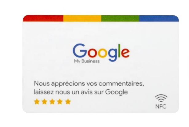 Google My Business card with NFC tag