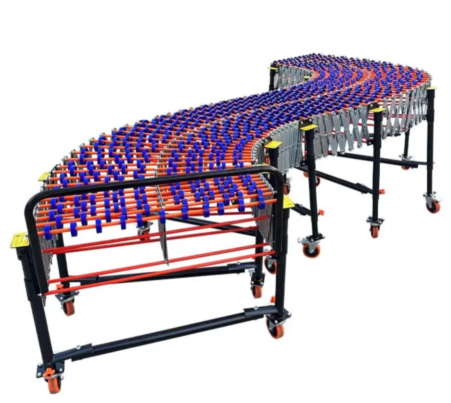 Roller Conveyor Without Power Expandable and Foldable Conveyor 180 Degree