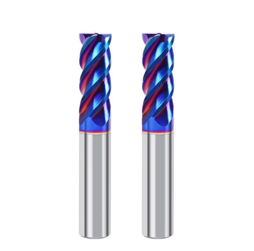 Naco Blue Cnc Tools Router Bits Carbide 4 Flute Flat End Mill