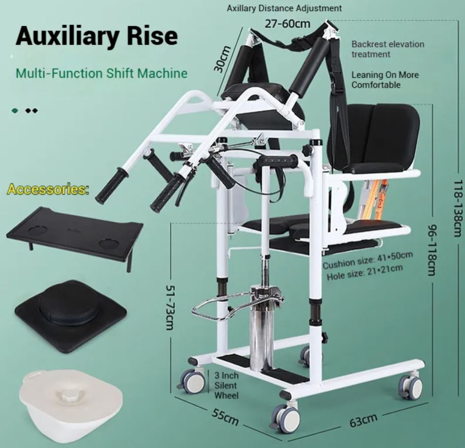 Arm-holding Hydraulic Transfer Machine Elderly Toilet Bathing Chair