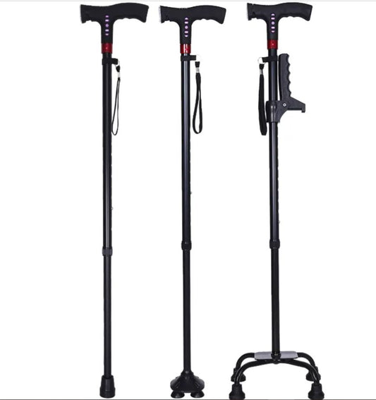 Old Peoples walking Stick With LED Light and Alarm