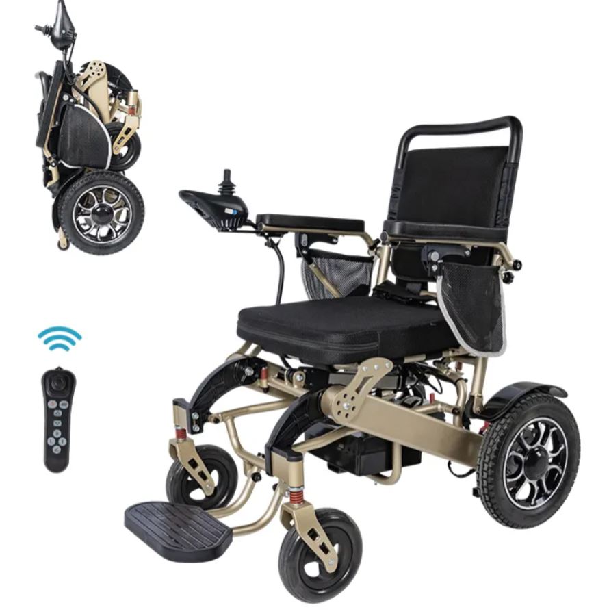 Remote Control Auto Fold Aluminum E-Wheelchair WIth Dual Motors