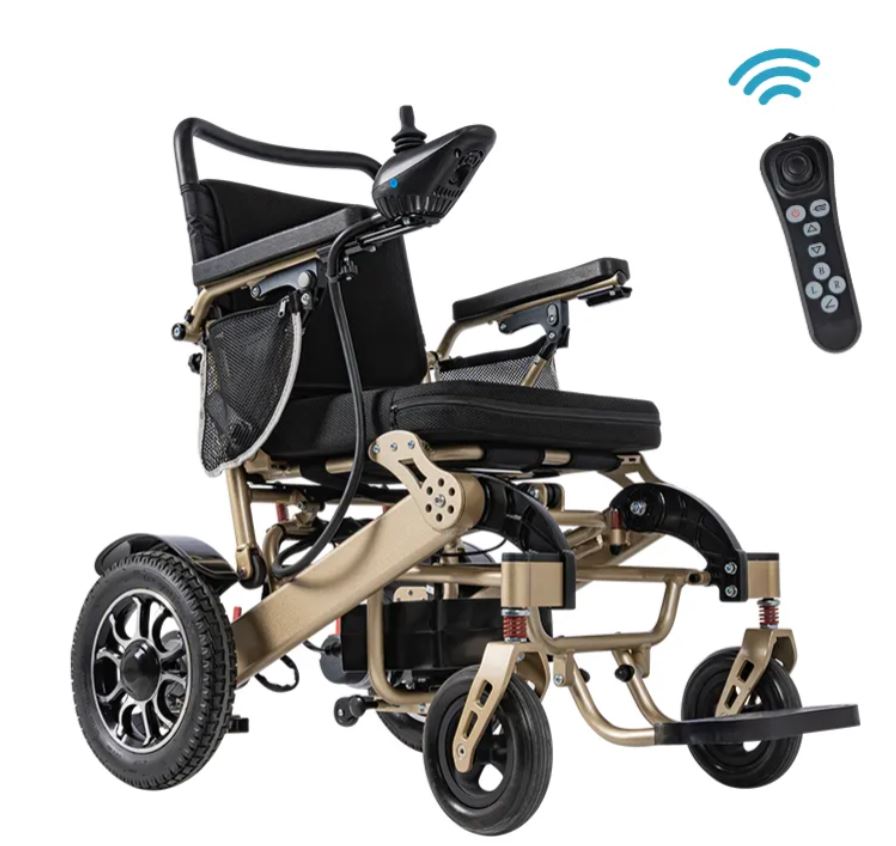 Remote Control Auto Fold Aluminum E-Wheelchair WIth Dual Motors