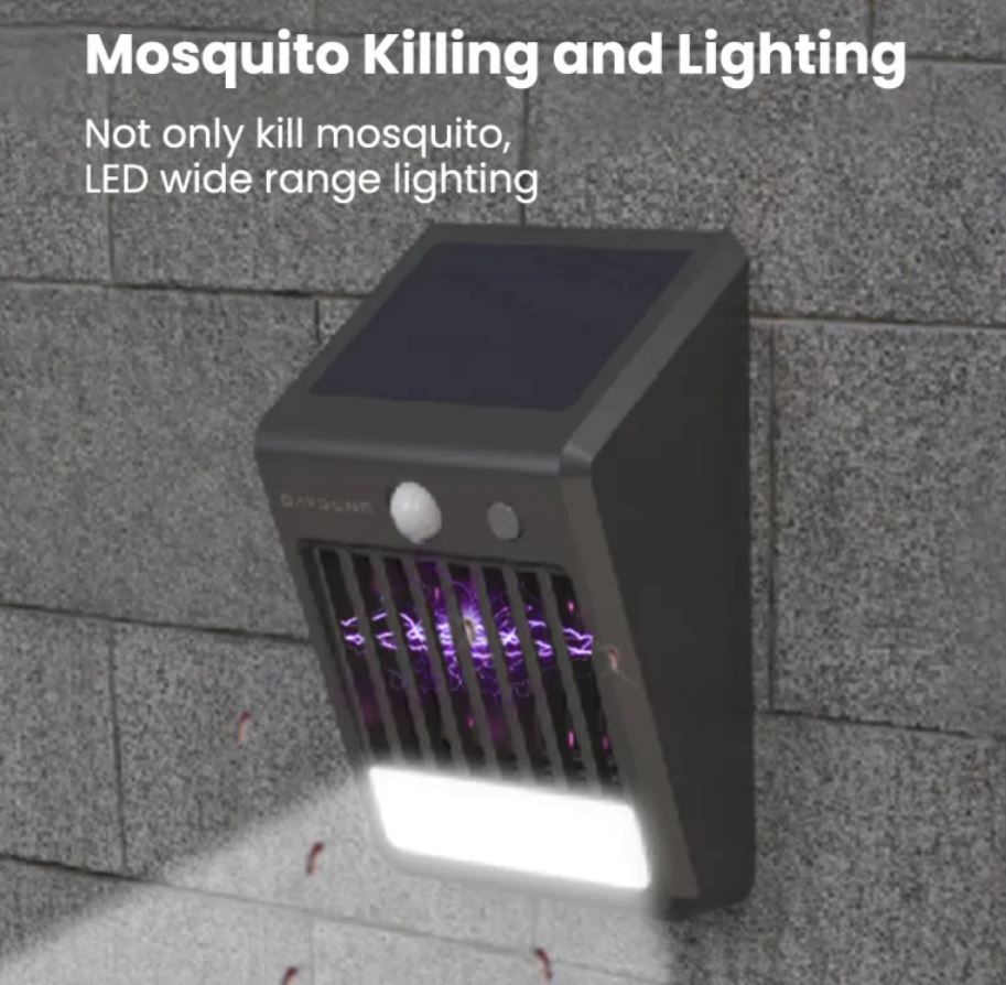 Outdoor Rechargeable Solar Insect Killer Lamp Garden Wall Mounted
