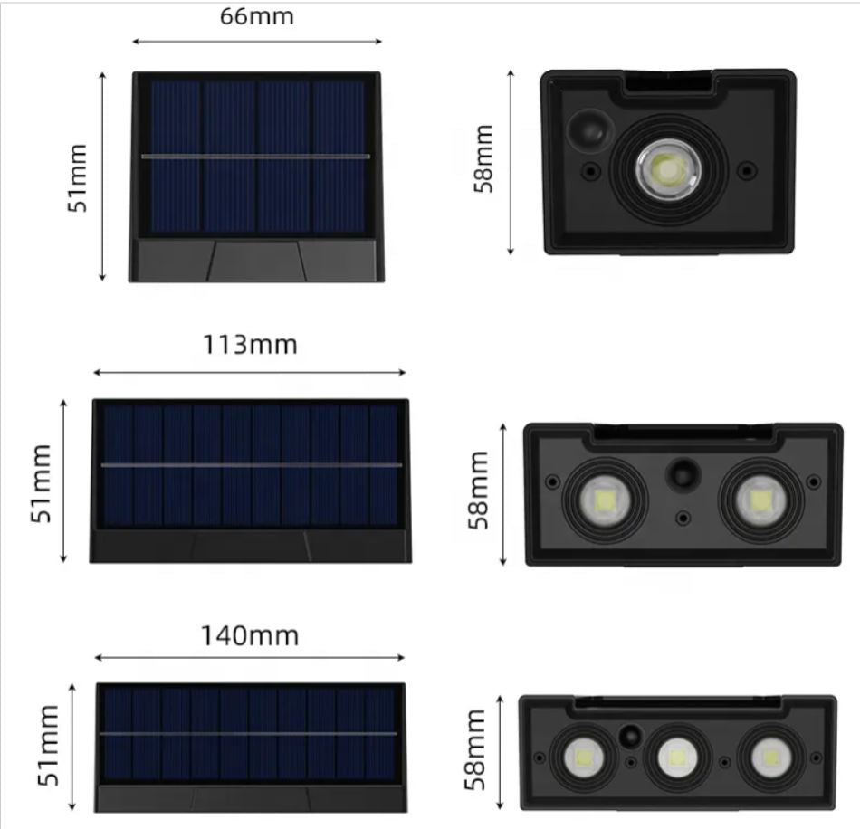 Waterproof Interaction Exterior LED Garden Solar Wall Lights