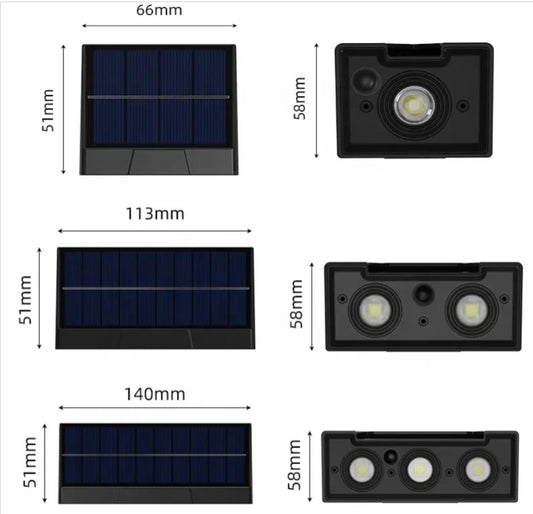 Waterproof Interaction Exterior LED Garden Solar Wall Lights