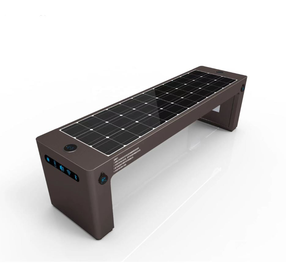 Smart City Connected Outdoor Solar Powered Bench