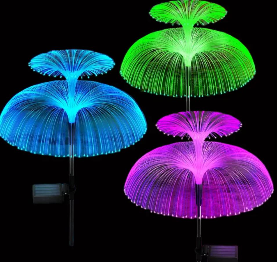 Waterproof 7 Color Changing Solar Double Jellyfish Garden Lights