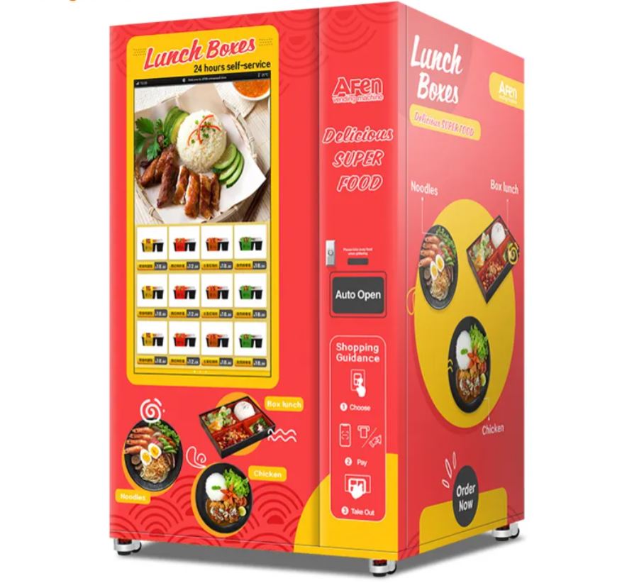 AFEN 4-Hour Self-Service Vending Machine: Instant Food Vending with 49-Inch Touch Screen