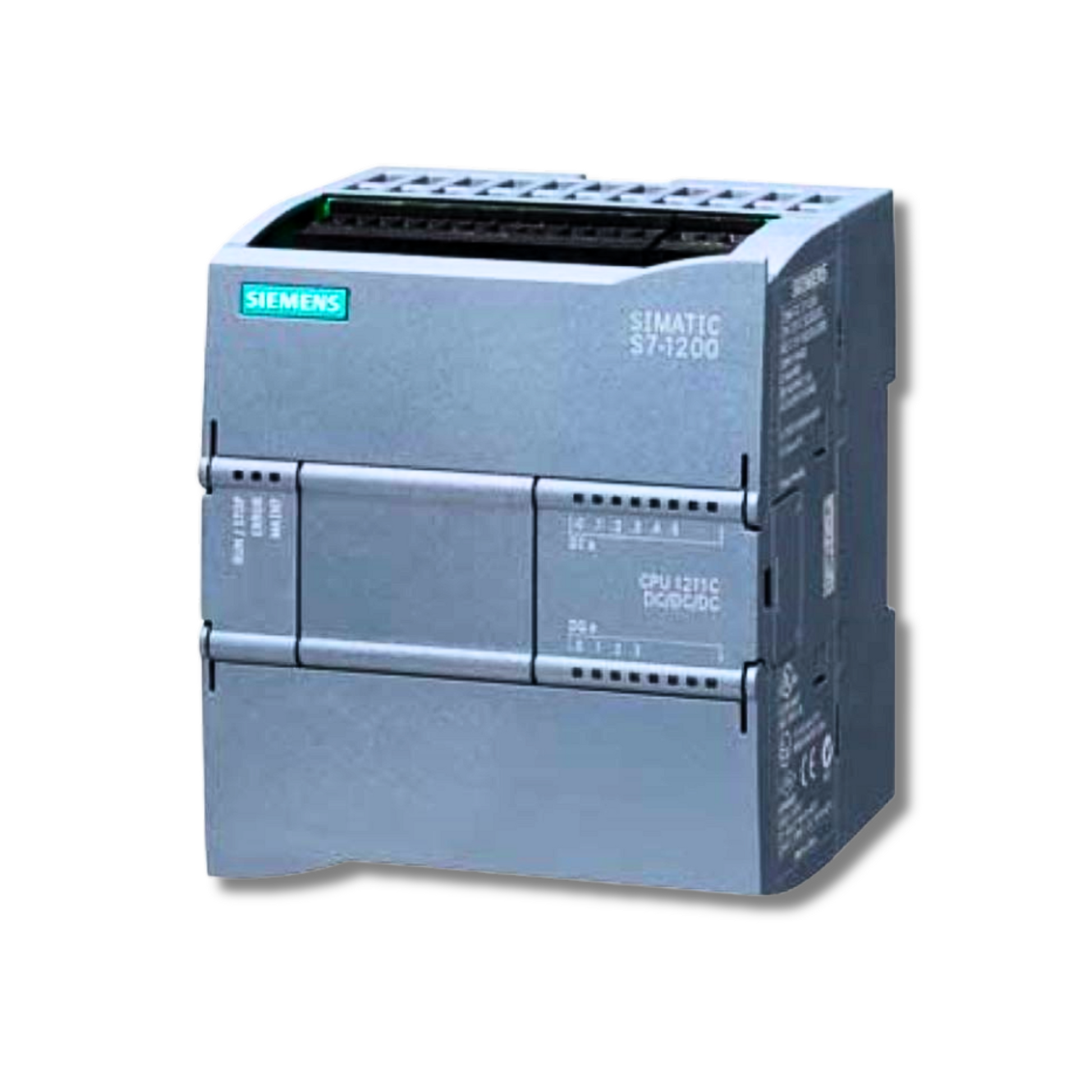 Back panel of the 6AG1214-1BG40-2XB0 for DIN rail mounting.