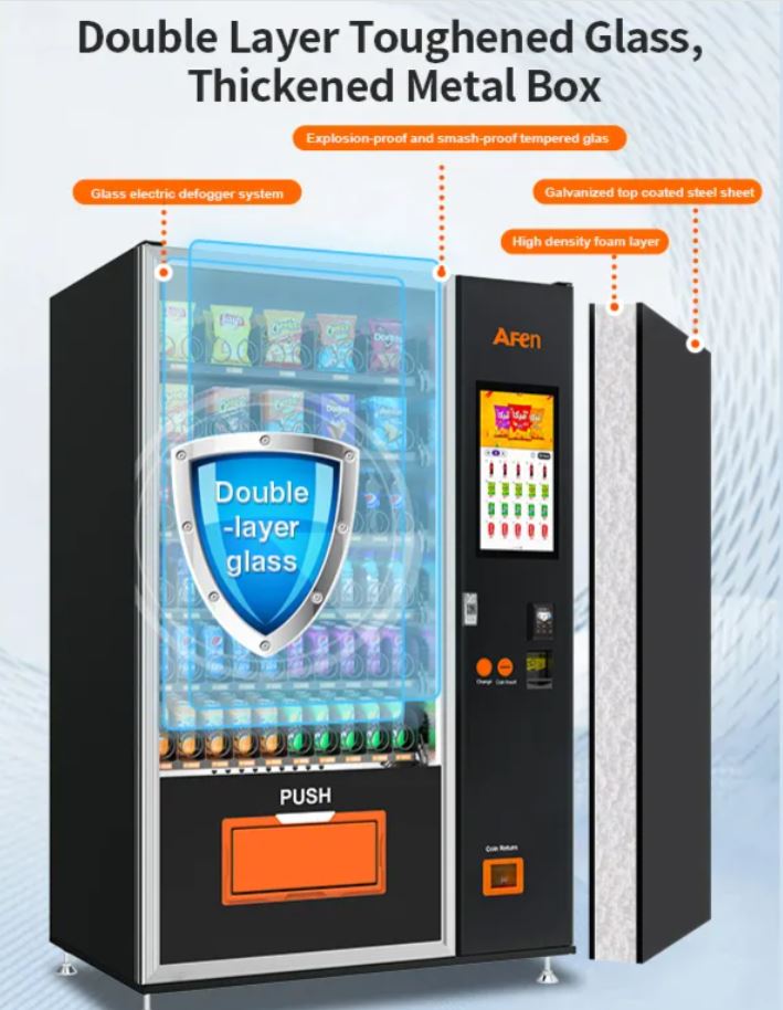 AFEN Combo Vending Machine: User-Friendly Snack and Drink Vending Solution with Touch Screen (120 SLOTS)