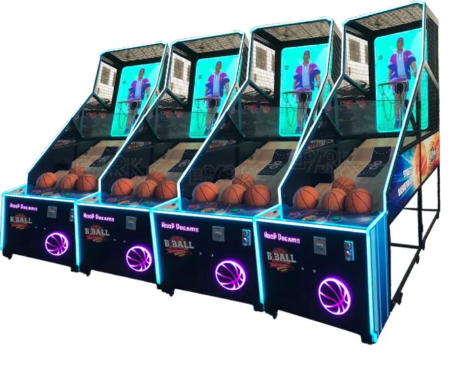 Coin Operated Street Basketball Arcade Game Machine 55 Inch Monitor 3D Screen Electronic Basketball Game Machine