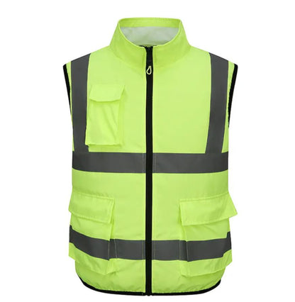 Unisex Reflective Strip Sleeveless Air Conditioning Vest Refrigeration Workers Suit