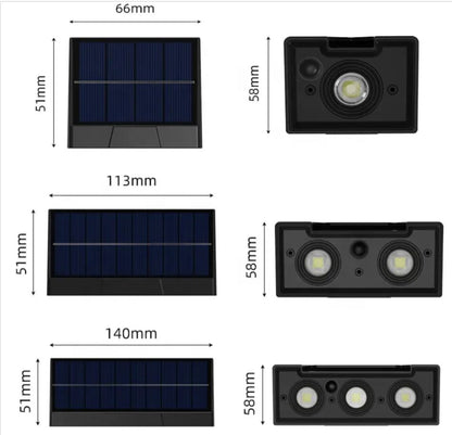 Waterproof Interaction Exterior LED Garden Solar Wall Lights