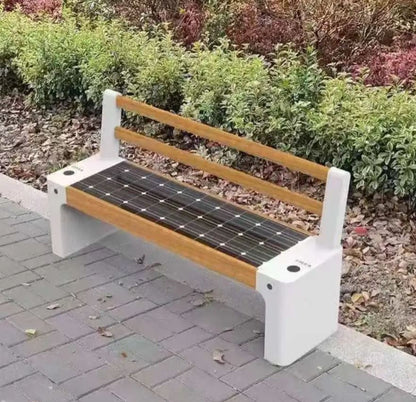 Smart City Connected Outdoor Solar Powered Bench