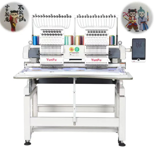 2 HEAD COMMERCIAL  DIGITAL EMBROIDERY Computerized Embroidery Sewing Machine