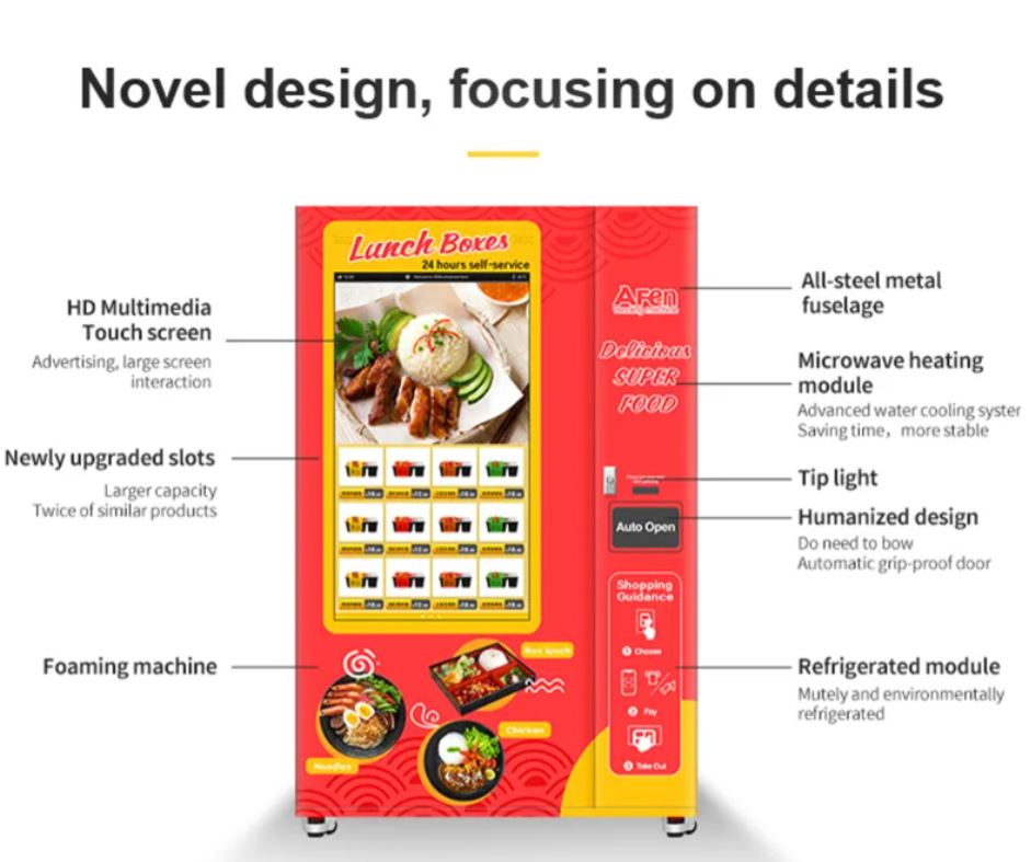 AFEN 4-Hour Self-Service Vending Machine: Instant Food Vending with 49-Inch Touch Screen