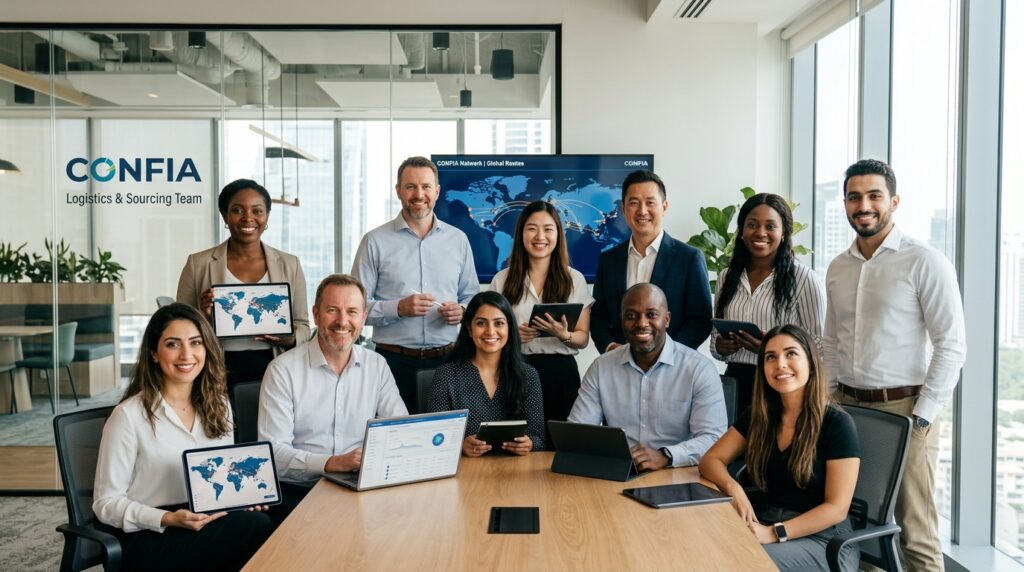 Confia team supporting global sourcing clients